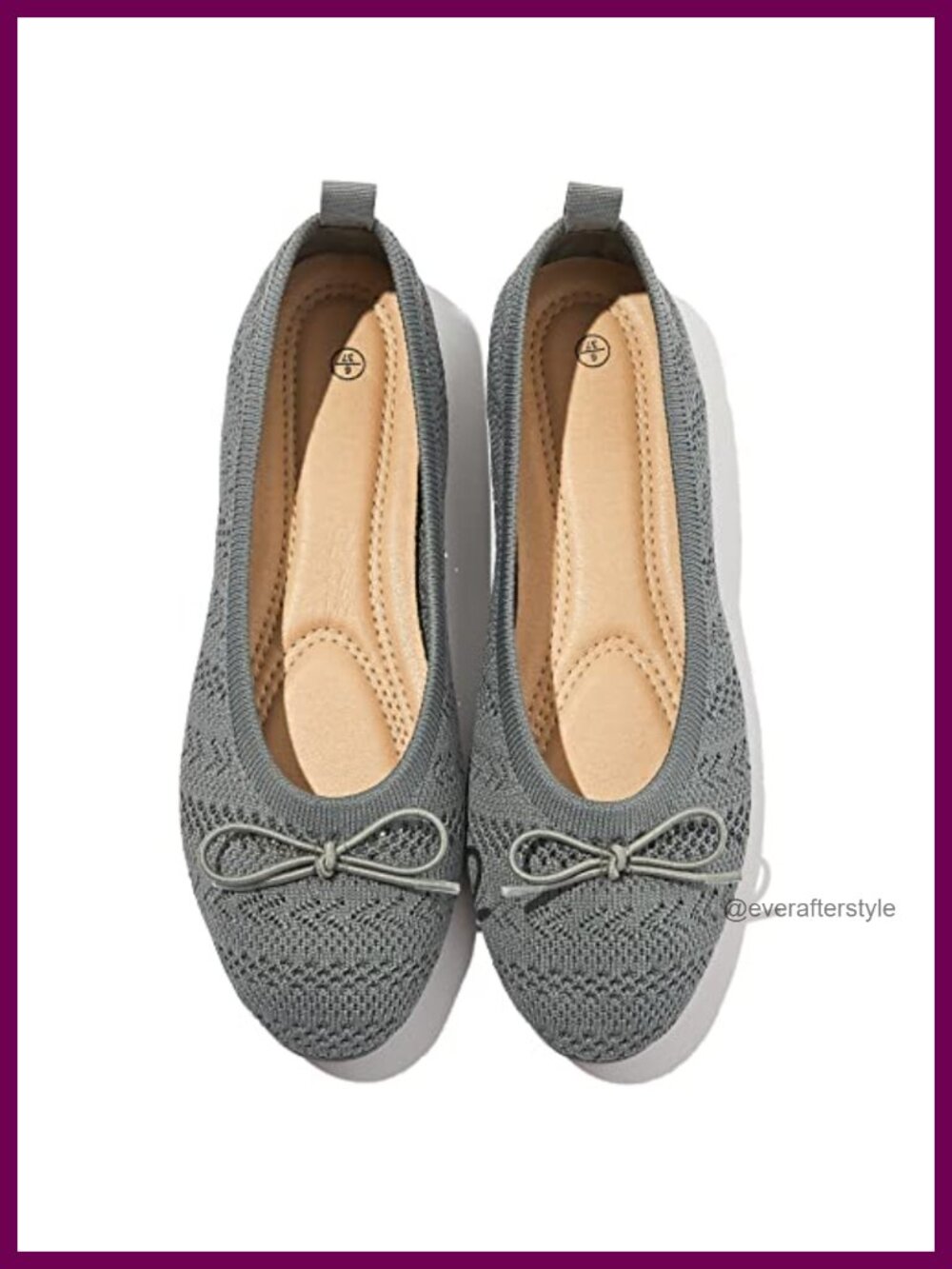 Women's Crochet Lace Ballet Flats Round Toe Bow Slip-On Comfort Dress Shoes